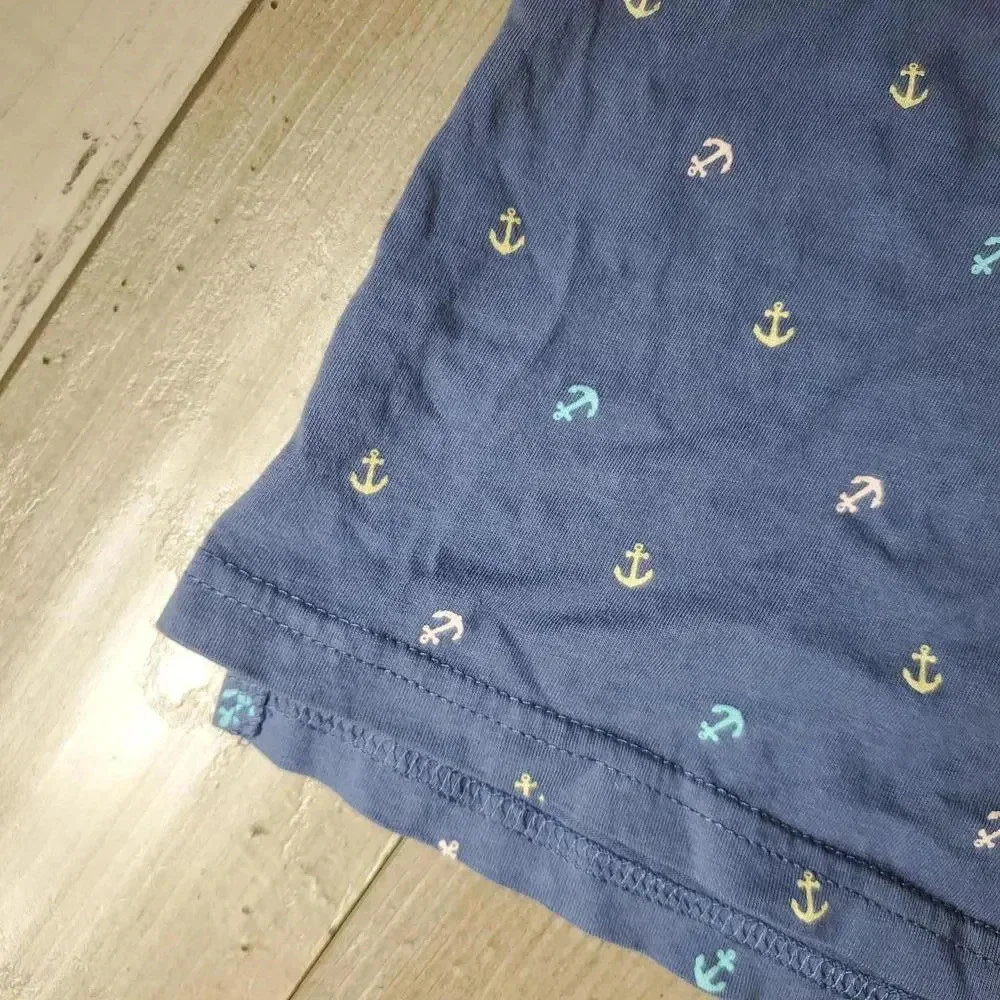 Carter's Toddler Boy Blue Anchor Polo Shirt Size 2T 100% Cotton EUC